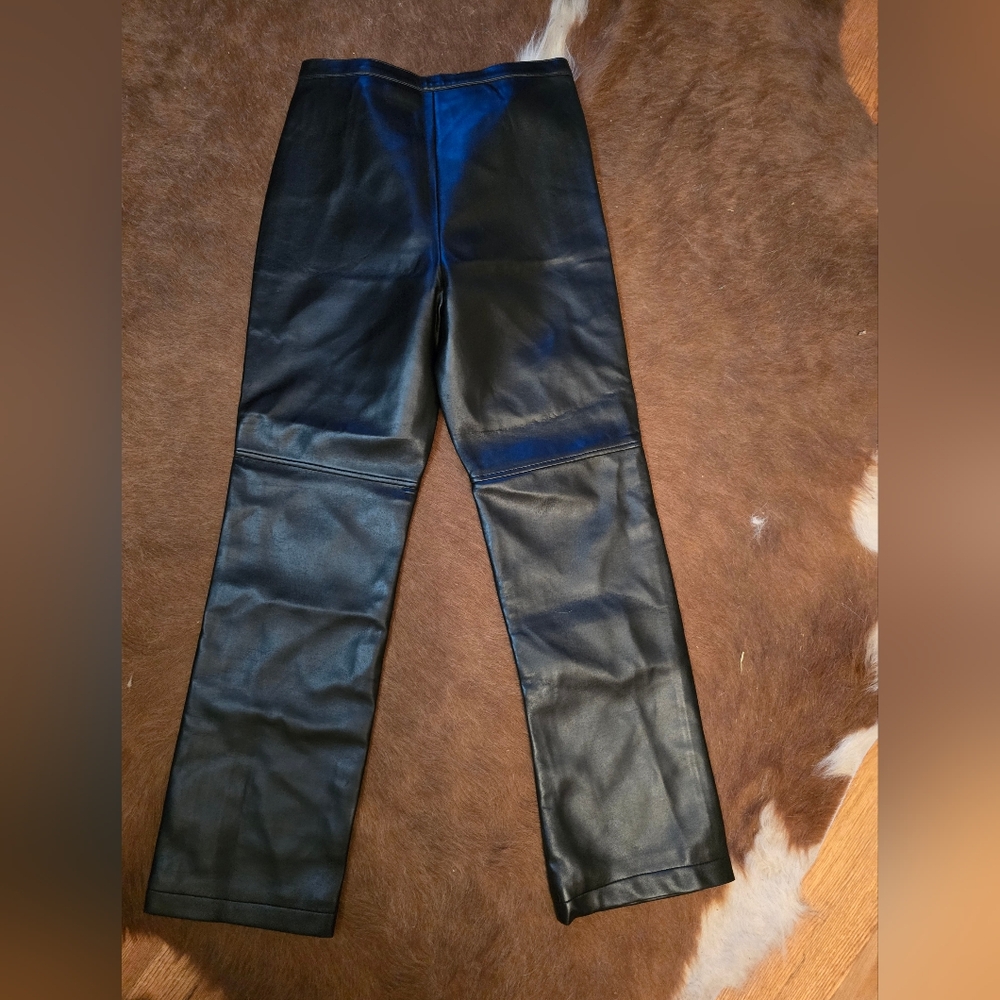 Black Vegan Leather Pants